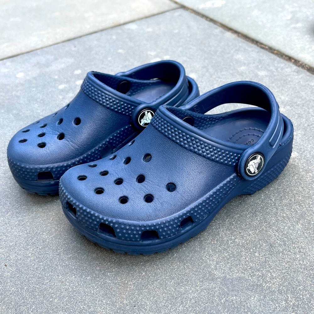 Kids Crocs - Navy (Size C8) - Lightly worn!